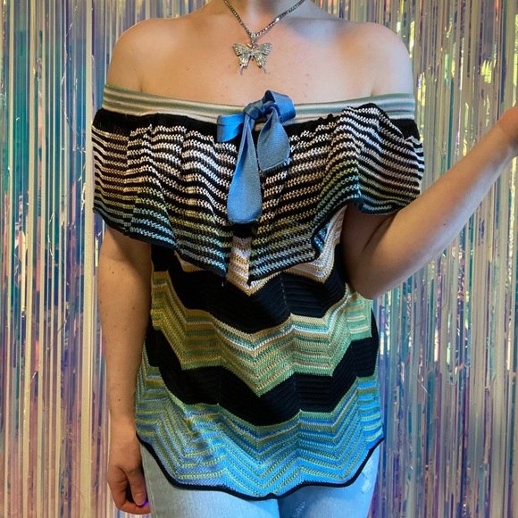 Missoni Tops - 🎏 Knitted Off the Shoulder Sweater